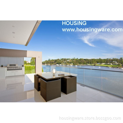 Frameless Glass Railing Widely Used for Pool Fence Balcony Railing